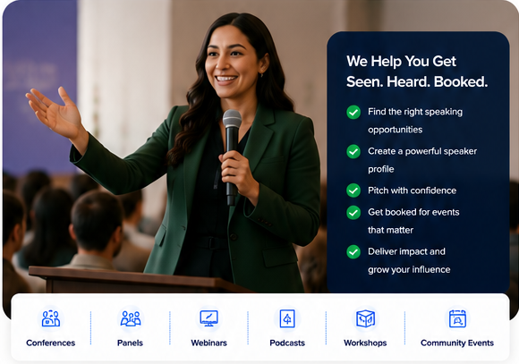 Speaker presenting at an event